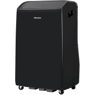 Hisense - 10,000 BTU Smart Portable Inverter Air Conditioner with Wi-fi and Remote Control - Black - Large Front