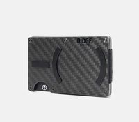 The Ridge Wallet - Carbon Fiber MagSafe Wallet - Silver - Large Front