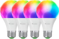 Nanoleaf Matter A19 Smart LED Light Bulb - WiFi & Matter-Enabled (4 Pack) - Multicolor - Large Front