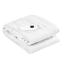 Costway - Electric Heated Mattress Pad Safe Full 8 Temperature 10h Timer - White - Large Front