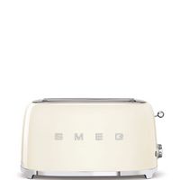 SMEG TSF02 4-Slice Long Wide-Slot Toaster - Cream - Large Front