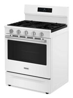 Maytag - 5.0 Cu. Ft. Freestanding Gas Range With No Preheat Air Fry and Air Baking - White - Left View