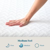 Lucid - 10-inch Med Firm Gel Memory Foam Mattress-Twin XL - White - Left View