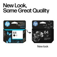 HP - 64 Standard Capacity Ink Cartridge - Black - Left View