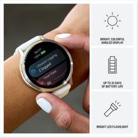 Garmin - Venu 4 GPS Smartwatch 41 mm Fiber-reinforced polymer - Slate - (2025) - Left View