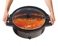 Hamilton Beach - Stay or Go 6 Quart Slow Cooker - Black - Left View