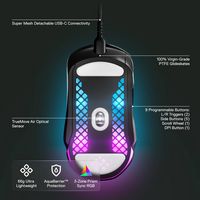 SteelSeries - Aerox 5 Ultra Lightweight Honeycomb Water Resistant Wired RGB Optical Gaming Mouse ... - Left View