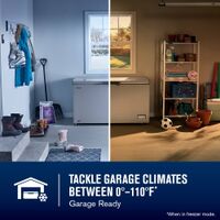Maytag - Maytag® 16 Cu. Ft. Garage Ready Chest Freezer with Freezer-to-Fridge Convertibility - Gray - Left View