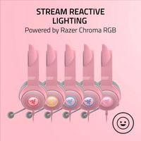 Razer - Kraken Kitty V2 Wired Gaming Headset for PC, Mac, Nintendo Switch, Steam Deck, Mobile, an... - Left View