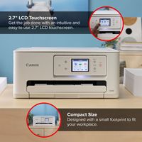 Canon - PIXMA TS7720 Wireless All-In-One Inkjet Printer - White - Left View