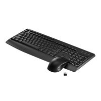 Best Buy essentials™ - Full-size Wireless Membrane Keyboard and Mouse Bundle with USB Receiver - ... - Left View