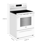 Whirlpool - 5.3 Cu. Ft. Freestanding Electric Range with Air Cooking Technology, No Preheat Air F... - Left View