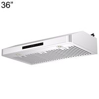 Windster Hoods - 36 inches - Externally Vented - Under cabinet Range Hood - Stainless Steel - Left View