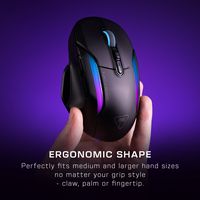 Turtle Beach - Kone II Air Wireless Optical Gaming Mouse with RGB Lighting - Wireless - Ash Black - Left View