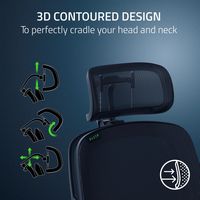 Razer - Fujin Mesh Headrest with Breathable Contoured Support - Black - Left View