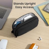 tomtoc - Light-T12 Electronic Accessory Organizer Tech Pouch Cable Bag Travel Case for Cords, Cab... - Left View