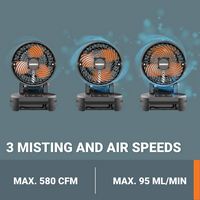 WORX - WX097L.9 20V Misting Fan - Black - Left View