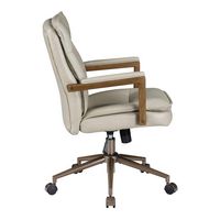 OSP Home Furnishings - Woodlands Office Chair - Taupe - Left View