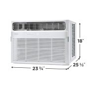 Frigidaire - 115V 18,000 BTU 1,000 Sq Ft Smart Window Air Conditioner with 16,000 BTU Supplementa... - Left View