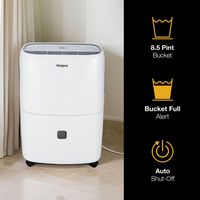 Whirlpool - Energy Star 30-Pint Dehumidifier - White - Left View