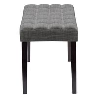 CorLiving - California Fabric Tufted Bench - Dark Grey - Left View