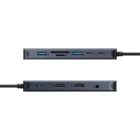 Hyper - HyperDrive Next​ 11 Port USB-C Hub, dual 4K HDMI, Ethernet, 2 USB-C, 2 USB-A, microSD/SD,... - Left View