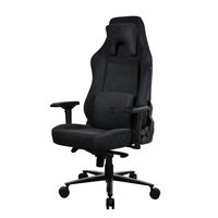 Arozzi - Vernazza Series Top-Tier Premium XL Supersoft Upholstery Fabric Gaming Chair - Pure Black - Left View