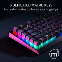 Razer - BlackWidow V4 X Full Size Wired Mechanical Green Clicky Switch Gaming Keyboard with Chrom... - Left View