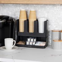 Mind Reader - Cup and Condiment Station, Countertop Organizer, Coffee Bar, Kitchen, Stirrers, 13