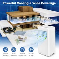 Costway 6000 BTU Portable Air Conditioner Cools up to 250 sq.ft 3-in-1 AC Unit With Cool Dehum Fa... - Left View