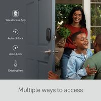 Yale - Approach™ Retrofit Apartment Lock, Key-Free Smart Entry Door Lock with Wi-Fi - Black - Left View