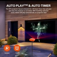 AAXA - HP4 Halloween Projector for Haunted Windows, AutoPlay(tm), Timer Onboard, 1080p Native, 8 ... - Left View