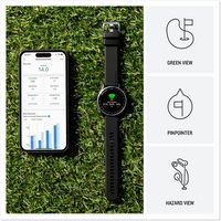 Garmin - Approach S44 GPS Smartwatch 43mm Anodized Aluminum - Silver Aluminum Bezel with Black Si... - Left View