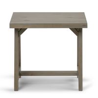 Simpli Home - Sawhorse End Table - Distressed Grey - Left View