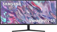 Samsung - 34” ViewFinity S5 Ultrawide QHD 100Hz AMD FreeSync Monitor with HDR10 (DisplayPort, HDM... - Left View