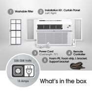 LG - 1,560 Sq. Ft. 24,500 BTU 230V Smart Window Air Conditioner - White - Left View