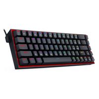 REDRAGON - K631-RGB 65% Wired Mechanical Red Switch Gaming Keyboard with RGB Backlighting - Black - Left View