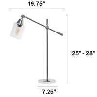 Lalia Home - Vertically Adjustable Desk Lamp - Chrome - Left View