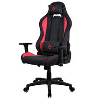 Arozzi - Torretta Supersoft Upholstery Fabric Gaming Chair - Red - Left View