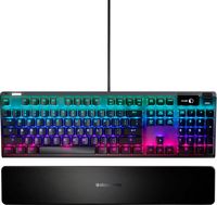 SteelSeries - Apex 7 Full Size Wired Mechanical Red Linear Switch Gaming Keyboard with Rapid Tap ... - Left View