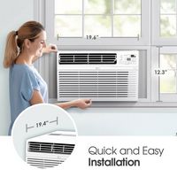 LG - 10,000 BTU Smart Window Air Conditioner - White - Left View