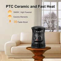 Lifesmart - 360 Surround Ceramic Heater - Black - Left View