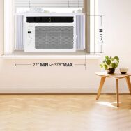 Hisense - 6,000 BTU 250 Sq Ft Window Air Conditioner with Remote - White - Left View