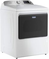Maytag - 7.4 Cu. Ft. Smart Gas Dryer with Extra Power and Advanced Moisture Sensing - White - Left View