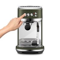 Breville - the Bambino Plus Espresso Machine with 15 bars of pressure and Milk Frother - Olive Ta... - Left View