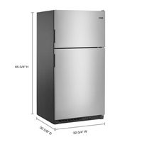 Maytag - 20.5 Cu. Ft. Top-Freezer Refrigerator - Fingerprint Resistant - Stainless Steel - Left View