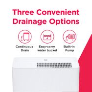 Frigidaire - 4500 Sq Ft 50 Pint Dehumidifier with Pump - White - Left View
