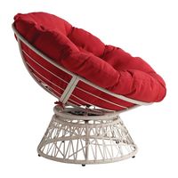 OSP Home Furnishings - Papasan Chair - Red - Left View