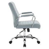 OSP Home Furnishings - Mid-Back Office Chair - Blue - Left View