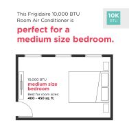 Frigidaire - 230V 10,000 BTU 450 Sq. Ft. In Wall Air Conditioner with 10,600 BTU Supplemental Hea... - Left View